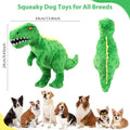 Plush Squeaky Dog Toy, Stuffed Dinosaur Interactive Chew Toy for Puppies Small Medium Dogs, Keep Them Busy & Anxiety Rel
