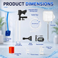 Fish Tank Cleaner Kit with Digital Thermometer, Gravel Vacuum for Aquarium, Aquarium Vacuum & Siphon, Fish Tank Cleaning