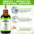 Probiotics for Cats, Cat Probiotic with Prebiotic and Enzymes, 3 in 1 Cat Probiotic Drops, Cats Probiotics Supplement Help Digestive Support Gut Health