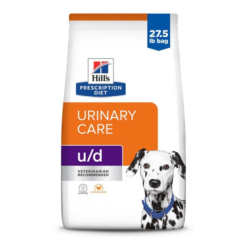 Hill's Prescription Diet u/d Urinary Care Dry Dog Food, Chicken, 27.5 lb. Bag