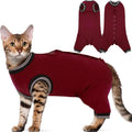 Stress-Free Cat Recovery Suit with Sleeves,Kitten Surgical Onesie