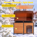Aivituvin Heated Dog House Outdoor with Heating Pad 59" Extra Large Insulated Dog Kennel with Heating System & Insulatio