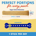 Himalayan Dog Chew Yogurt Sticks, Mixed Flavors, Dog Treats with Prebiotics, Probiotics & Protein, Digestive Support, Lactose & Gluten Free, Natural Dog Treat for All Breeds, Made in America, 4pk
