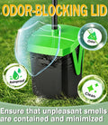 FUSBUNTY Pooper Scooper Swivel Bin & Rake with 100 Waste Bags, Dog Pooper Scooper with Bag Attachment for Large Medium Small Dogs, Poop Scooper with Lid for Lawn Yard Dog Kennel