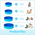 Sloosh Foldable Dog Kiddie Pool - Portable Hard Plastic Doggie Swimming Pool, Anti-Slip Collapsible Pets Bath Tub Suitab