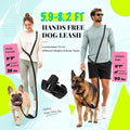 Heelay Hands Free Dog Leash, 5.9-8.2ft Multifunctional Crossbody Rope with Explosion-Proof Handle and Adjustable Training Hands Free Leash for Medium Dog Walking Jogging and Running