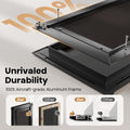 All Aluminum Dog Door for Exterior Door, Large Doggy Door, Heavy Duty Pet Door, Double Magnetic Flaps, Thermal Tnsulation, Energy Efficient, Sliding Lock Panel (Pets Up to 110Lb).