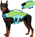 BRKURLEG Dog Life Jacket, Dog Life Vest for Swimming & Boating with High Buoyancy & Rescue Handle for Small Medium Large