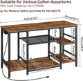 MAHANCRIS 55-75 Gallon Fish Tank Stand with Power Outlet, 3-Tier Metal Frame Aquarium Stand, Heavy Duty Reptile Terrariu