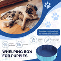 NATGAI 32 x 8 in Foldable Dog Swimming Pool, PVC Pet Bath Tub, Whelping Box