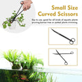 hygger Long Stainless Steel Premium Aquarium Tools, 4 PCS Aquatic Plant Tweezers Scissors Spatula Kits Comes with 1 Clea