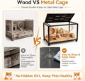 Large Acrylic Metal Hamster Cage 3.0, Small Animal Habitat 32 * 16 * 16IN Metal Hamster Cage Easy-Clean 360° Viewing, St
