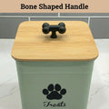 Dog Treat Container Airtight, 6"W x 8"H, Powder Coated, 12 Cup Capacity
