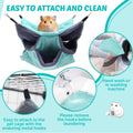 LYART Sugar Glider Pouch Hammock Bed Bedding, Sugar Glider Cage Accessories Toys for Rat, 3-Layer Hammock Make Pet Cages