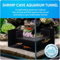 Aquarium Underground Tunnel 5", Dual-Entrance Fish Tank Cave & Aquarium Cave with Clear Viewing Window, ABS Shrimp Hideo