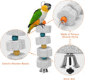 7" Bird Mirror for Cage, Parakeet Cockatiel Parrot Mirror with Rope Perch