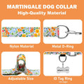 Reflective Martingale Collar for Dogs Nylon Training Collar with No Buckle Cute Floral No Pull Dog Collar for Medium Dog