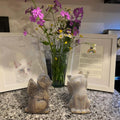 Tsyulog Cat Angel Memorial Figurine, Gray, Resin Sculpture for Cat Lovers, Pet Loss Gift, Hand-Painted