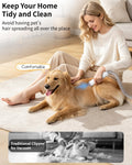 ZKSCOOL Dog Grooming Kit & Dog Grooming Vacuum with Suction, 6 in 1 Pet Grooming Vacuum for Shedding, Low Noise Dog Hair Vacuum with 1.5L Cup, Electric Dog Clippers for Grooming Thick Hair Cats & Dogs