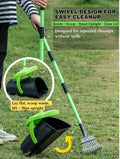 MXF 40.16" Pooper Scooper Set – Swivel Bin & Rake Kit with 100 Waste Bags