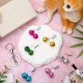 PETKNOWS 6 Pack Pet Bells for Dog Cat Collars, with Metal Keychain Clip