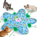 Duckart Interactive Cat Toy - Hide and Seek Automatic Cat Toy with Birdcall, Rechargeable & 3 Speeds, Auto Sleep/Wake Mode Kitten Toys, Safe ABS Material Cat Toys for Bored Indoor Adult Cats