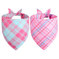 Agroon Pink Dog Bandana Girl Large 2PCS, Summer Spring Scarf, Durable Triangle Reversible Bibs Handkerchief for Puppy Pet