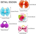 Mruq pet 100pcs Dog Hair Bows, Bulk Cute Puppy Pet Small Dog Hair Bows with Rubber Bands, Mix Handmade Flower Puff Ball Rhinestone Pearls Dog Bows, Yorkie Dog Bows for Dog Hair Grooming Accessories