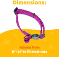 BirdsBeSafe® Break Away Cat Collar with Bell, Reflective Thread for Night Visibility, Comfortable Elastic Stretch Cat Collar to Protect Cat from Getting Stuck in The Garden.