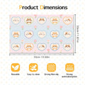 HOMETITUTE Cat Food Mat Pastel Heart Kitten Bowl Placemat 20 x 12 Inch
