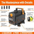 AquaMiracle 880GPH Aquarium Water Pumps (3330L/H, 45W) Fountain Pump Pond Pump Submersible Water Pump with Flow Control 
