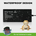 Reptile Heat Pad 8" X 18" 24W, Under Tank Heat Mat for Reptiles, Waterproof Hermit Crab Heating Pad for Terrarium, Snake