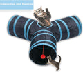 Cat Tunnel Tube Toys, 3 Ways Tunnels for Indoor Cats with Play Ball