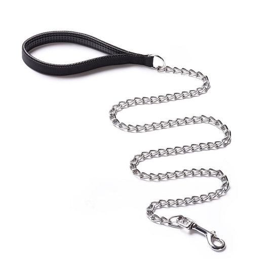 CtopoGo Heavy Duty Dog Leash,Metal Dog Chain Leash with Padded Handle for Large & Medium Size Dogs (6 ft. x 3.0 mm (25-120 lbs.))
