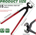 15 Inch Professional Horse Hoof Nipper Heavy Duty Hoof Nipper Farrier Tool