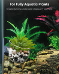 Pawfly 2 Pcs Aquarium Plant Holder, Fish Tank Plant Pot for Aquascape Decoration, Red Worm Fish Feeder, Aquarium Planter