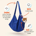 Cat-in-the-Bag Cozy Comfort Carrier - Large Cobalt Blue Cat Carrier Soft for Grooming, Vet Visits, Medication Administra