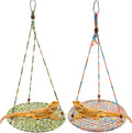 Wesiti 2 Pcs Bearded Dragon Hammock Summer Reptile Hanging Bed Swing Toys Cotton Lizard Reptile Hammock Bearded Dragon T
