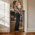 43 inch Tall Safety Baby Gate Adjustable 29.7-45.2inch Extra-Wide Metal Baby Gate Drill-Free Pressure-Mount Installation