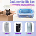 10 Pack Cat Litter Refill Bags Compatible with Your Litter Refill Cartridge,Enhanced Odor Control，Blue