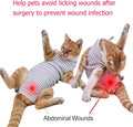 4 pcs Cat Surgery Recovery Suit, Dog Neuter Recovery Suit for Female Male Pets, Cat Onesie After Surgery Spay Neuter, Kitten Surgical Clothes, Bodysuit for Abdominal Wounds Skin Disease (Large)
