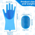 IDQQUQQ 2PCS Dog Washing Gloves and Dog Bath Brush, high-Density Teeth Design pet Grooming Gloves, 2-in-1 Pet Grooming kit ，Suitable for Dogs and Cats to bathe, depilate, and Massage