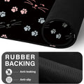 Patterned Cat & Dog Bowl Mat for Food and Water, 12"×20" Quick Dry Absorbent Pet Feeding Mat, Eco-Friendly Dog Placemat
