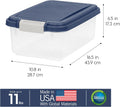 IRIS USA Airtight Dog Food Storage Container, Up to 11 lbs, Dog Cat Bird and Other Pet Food Treats Storage Bin, Dog Cat Wet Food Cans, Keep Fresh, BPA Free, Stackable, Navy