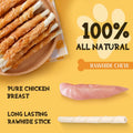 ASMPET Dog Treats Chews, Chicken Wrapped Rawhide Sticks Dog Snacks for Training Rewards (20 pcs 10.6 oz)