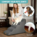 COZY KISS Dog Stairs for Small Dog 22.6" H, 5 Step Pet Ramp for Bed