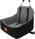 Dog Car Seat for Small Dogs,Pet Safety Travel Bed with 3Seatbelt-Black/Grey