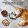 Tifanso 6PCS Stainless Steel Cat Bowls Dishes, 5.6” Metal Shallow Wide Whisker Friendly Cat Food Water Feeding Bowl, Kitten Plates, Basic Indoor Pet Food Tray, Dishwasher Safe