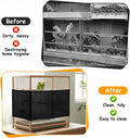Adjustable Bird Cage Seed Catcher, Black Bird Cage Net Birdcage Cover Skirt Nylon Mesh Netting, Stretchy Birds Cages Gua