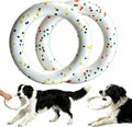 2 Pack Dog Ring Toys for Outdoor Play, Durable Soft Flying Disc for Throwing Catching Grabbing, Water Floating Dog Frisb